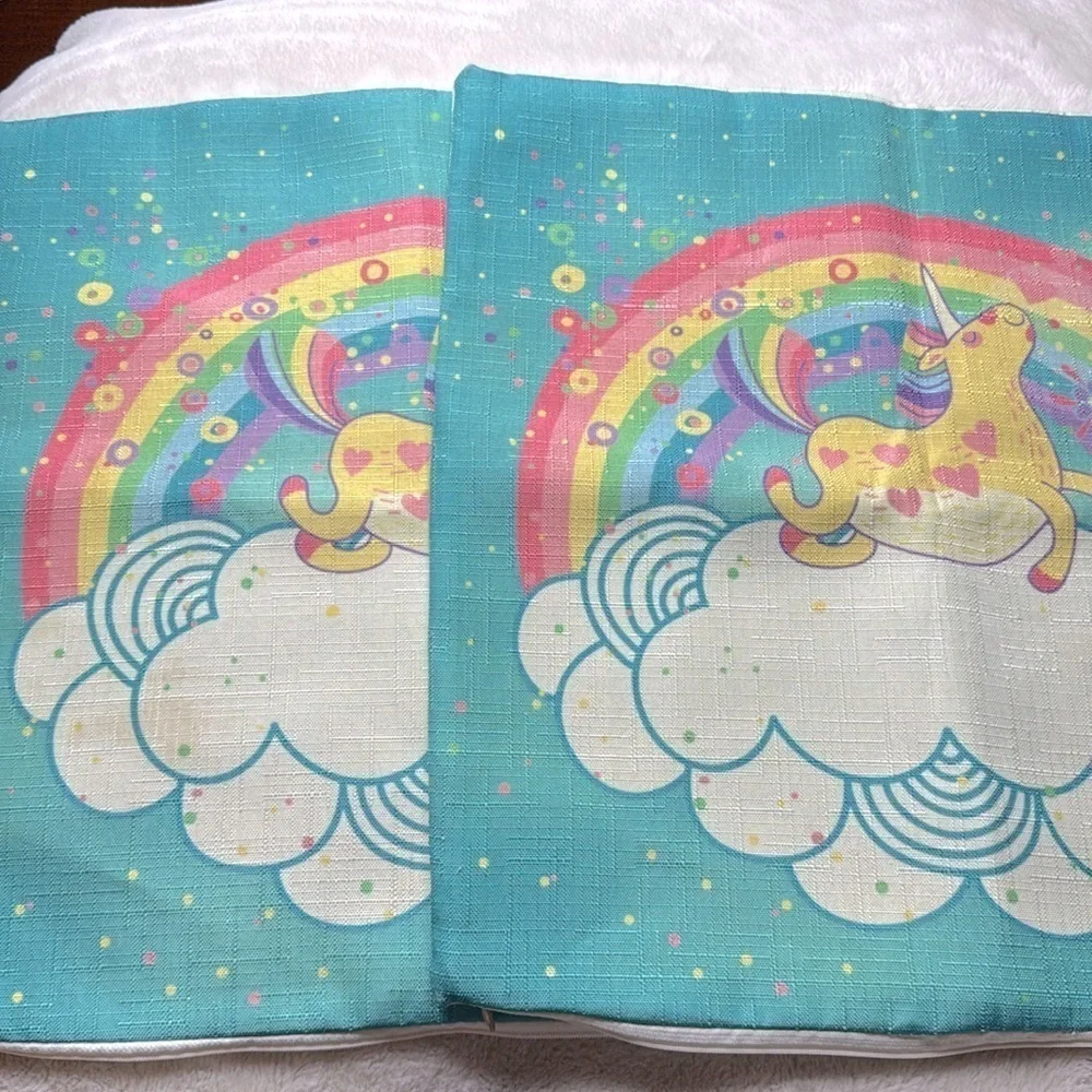 Your Smile Pegachubs chubby unicorn set of two decorative pillow covers 18X18